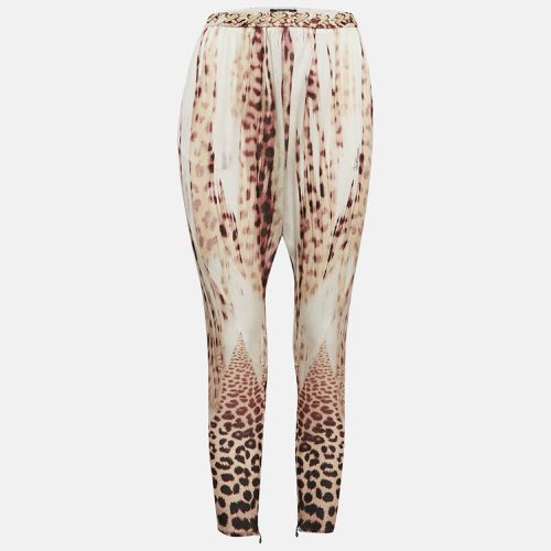 Leopard Print Silk Waist Detail Pants S - Just Cavalli - Modalova