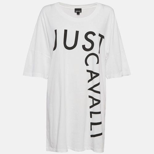 Logo Print Cotton T-Shirt Dress L - Just Cavalli - Modalova