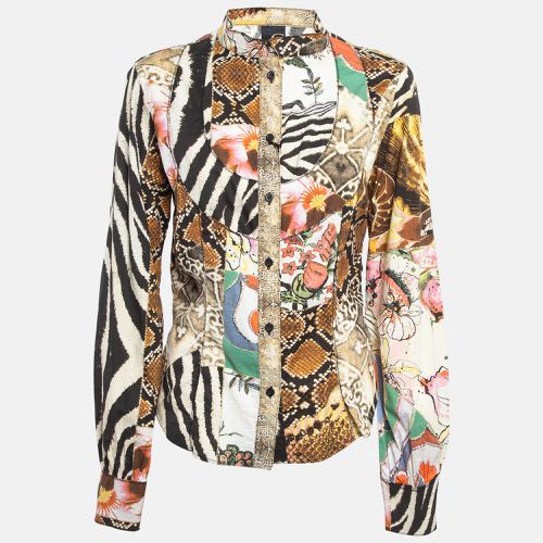 Printed Cotton Blend Shirt M - Just Cavalli - Modalova