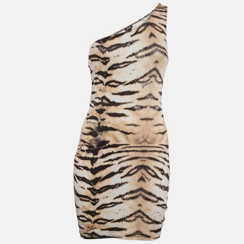 Tiger Print Jersey One Shoulder Bodycon Dress S - Just Cavalli - Modalova