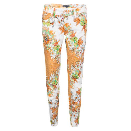 Floral And Python Print Straight Fit Jeans M - Just Cavalli - Modalova