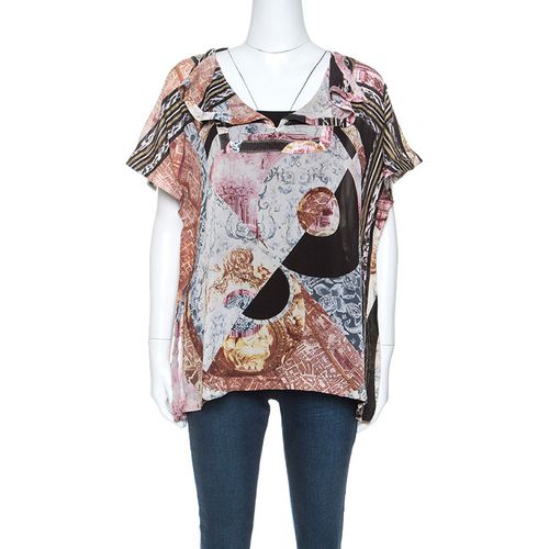 Printed Silk Top M - Just Cavalli - Modalova