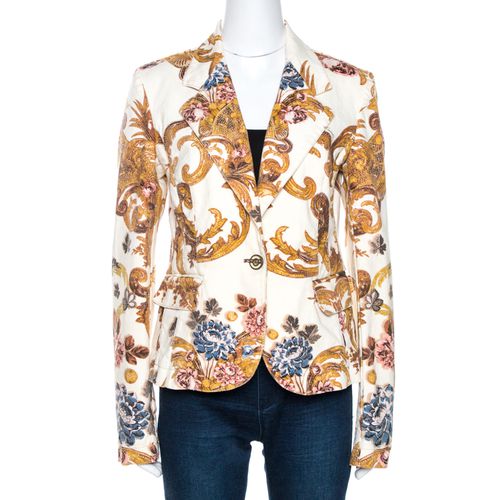 Floral Print Cotton Jacket M - Just Cavalli - Modalova