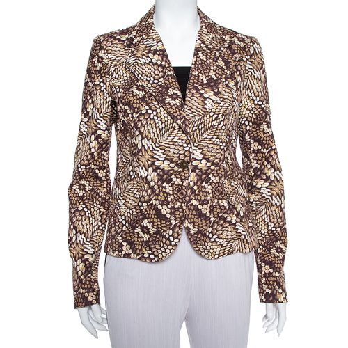 Printed Cotton Blazer L - Just Cavalli - Modalova