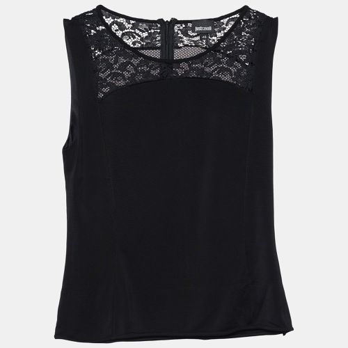 Jersey Lace Trim Sleeveless Top L - Just Cavalli - Modalova