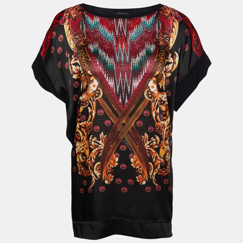 Printed Cotton Knit Oversized T-Shirt M - Just Cavalli - Modalova