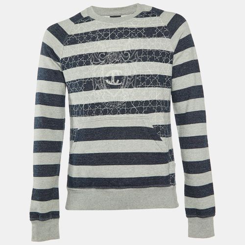 Striped Cotton Logo Embroidered Sweatshirt XL - Just Cavalli - Modalova