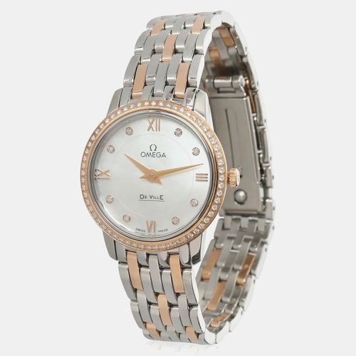 Mother Of Pearl 18k Rose Gold Stainless Steel De Ville Prestige 424.25.27.60.55.002 Quartz Women's Wristwatch 27 mm - Omega - Modalova