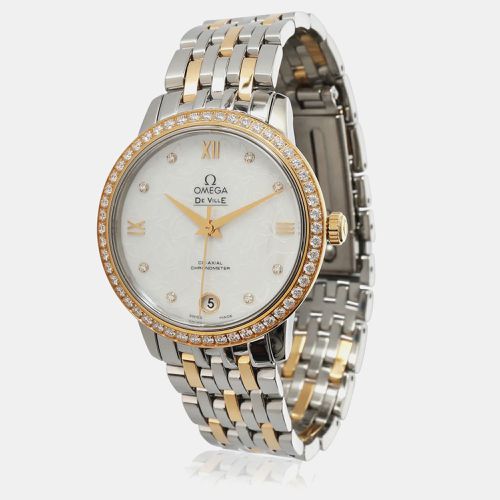 Mother Of Pearl 18k Yellow Gold Stainless Steel De Ville Prestige 424.25.33.20.55.004 Automatic Women's Wristwatch 33 mm - Omega - Modalova