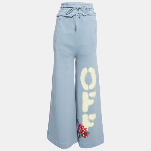 Cotton Wide Leg Sweatpants XXS - Off-White - Modalova