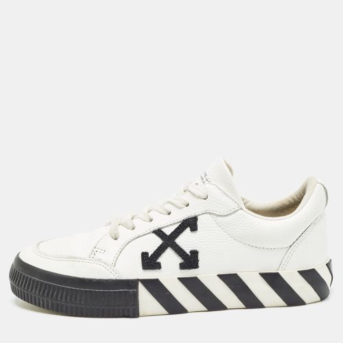 Off- Leather Vulcanised Lace Up Sneakers Size 37 - Off-White - Modalova