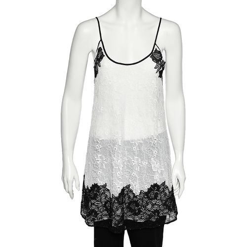 Monochrome Lace Slip Dress M - Oscar de la Renta - Modalova