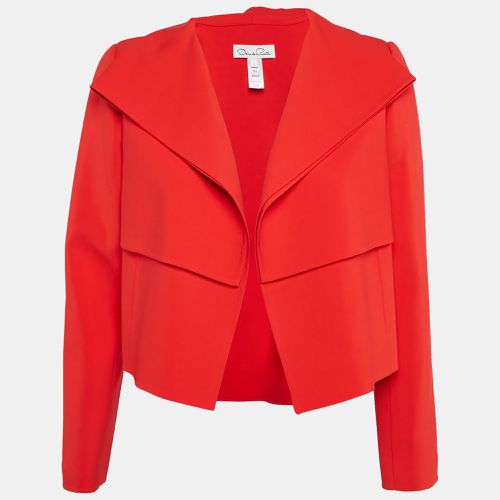 Wool Open Front Cropped Jacket M - Oscar de la Renta - Modalova