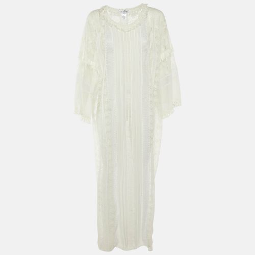Lace Sheer Kaftan Maxi Dress S - Oscar de la Renta - Modalova