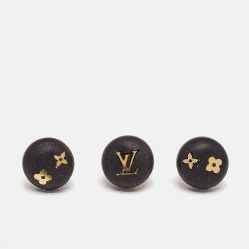 Silvania Tigerwood Monogram Set of 3 Stud Earrings - Louis Vuitton - Modalova