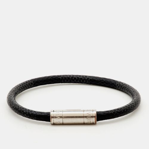 Keep It Graphite Canvas Silver Tone Bracelet - Louis Vuitton - Modalova