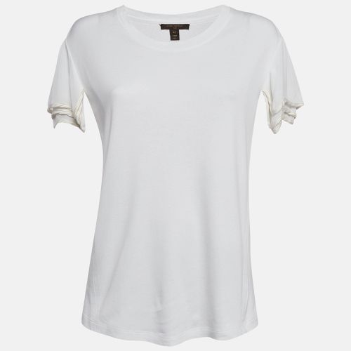 Crepe Sleeve Trim Jersey T-Shirt L - Louis Vuitton - Modalova