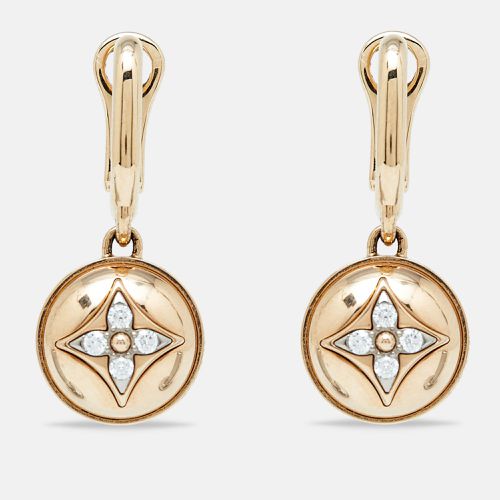 Blossom Diamond Two Tone 18K Dangle Earrings - Louis Vuitton - Modalova