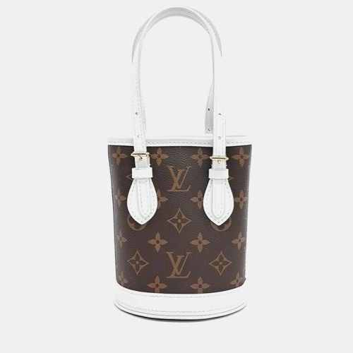 White Monogram Canvas Nano Bucket Bag - Louis Vuitton - Modalova