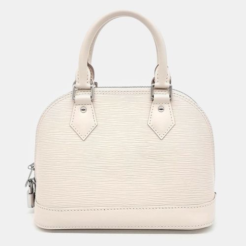 White Epi Leather Alma BB Satchel Bag - Louis Vuitton - Modalova