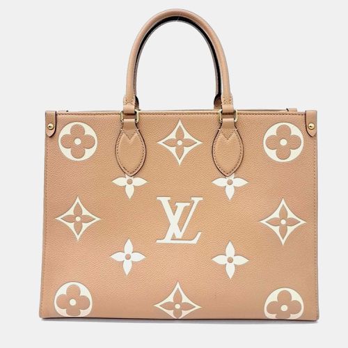 Ivory Monogram Empreinte Leather Onthego MM Tote Bag - Louis Vuitton - Modalova