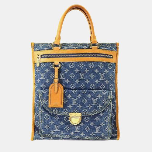 Denim Monogram Sac Plat Tote Bag - Louis Vuitton - Modalova