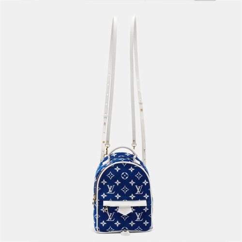 White Monogram Velvet and Leather Palm Springs Backpack - Louis Vuitton - Modalova