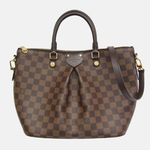 Damier Ebene Canvas Siena MM Tote Bag - Louis Vuitton - Modalova