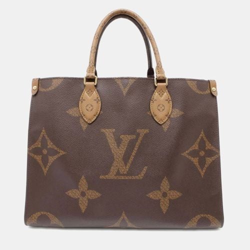 Monogram Reverse Canvas Monogram Giant Onthego MM Tote Bag - Louis Vuitton - Modalova