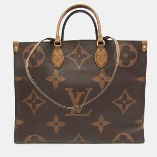 Beige Monogram Reverse On The Go GM Shoulder Bag - Louis Vuitton - Modalova