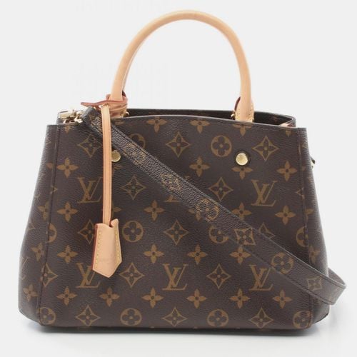 Coated Canvas Leather Montaigne Bb Monogram Handbag - Louis Vuitton - Modalova