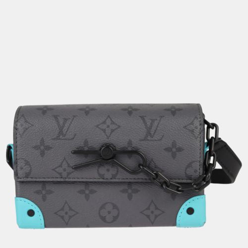 Gray Black Blue Leather Monogram Eclipse Reverse Steamer Wearable Wallet - Louis Vuitton - Modalova