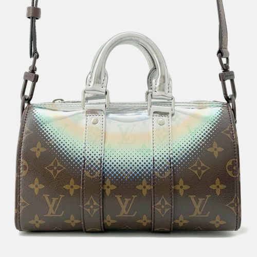 MetalicSilver Monogram Metalic Nebula Keepall Bandouliere bag Size 25 - Louis Vuitton - Modalova