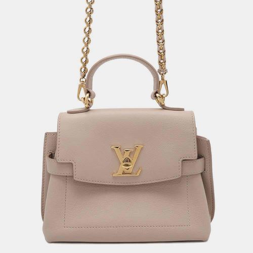 Greige Grained Calf Leather Lockme Ever Size MINI - Louis Vuitton - Modalova