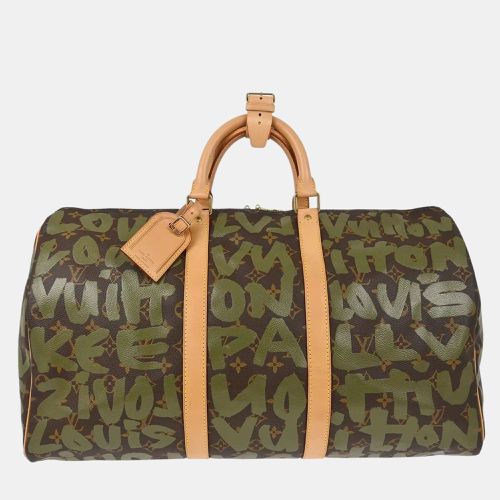 Khaki Monogram Graffiti Keepall 50 Duffle bag - Louis Vuitton - Modalova