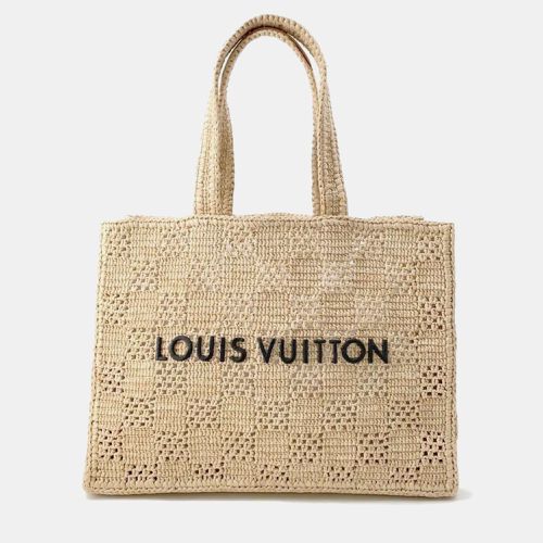 Damier Raffia Summer Shopper MM Tote Bag - Louis Vuitton - Modalova