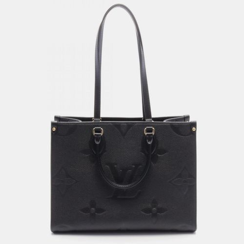 Leather On the Go MM Monogram Empreinte Noir Tote Bag - Louis Vuitton - Modalova