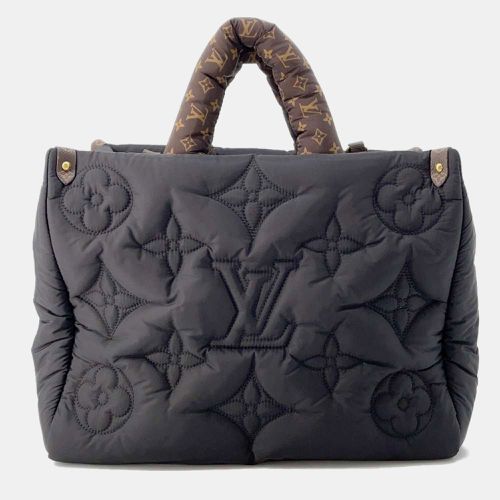 Noir Recycled Metallicnylon Monogram Onthego Bag Size Mm - Louis Vuitton - Modalova