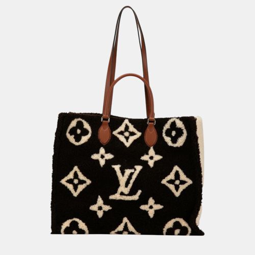 Brown Mouton Monogram Teddy On The Go Gm Tote Bag - Louis Vuitton - Modalova