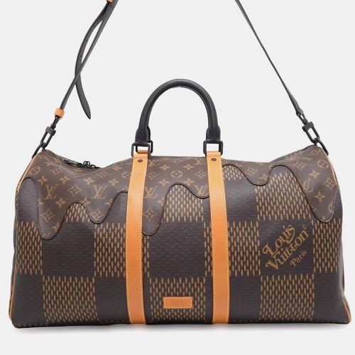 Damier Ebene Giant Monogram Keepall Bandouliere 50 Boston Bag - Louis Vuitton - Modalova