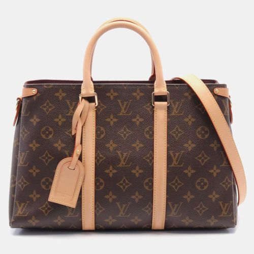 Coated Canvas Leather Monogram Soufflot Mm Handbag - Louis Vuitton - Modalova