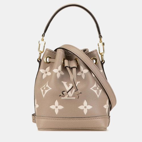 Tourterelle Creme Leather Monogram Empreinte Nano Noe Handbag - Louis Vuitton - Modalova