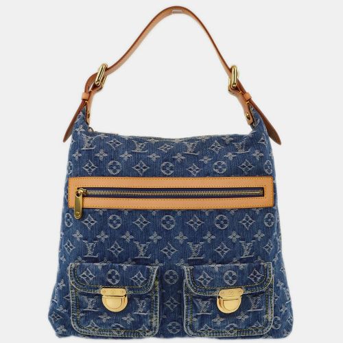 Monogram Denim and Vachetta Leather Mini Pleaty Shoulder Bag - Louis Vuitton - Modalova