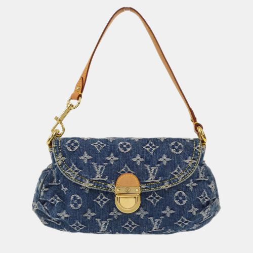 Monogram Denim and Vachetta Leather Mini Pleaty Shoulder Bag - Louis Vuitton - Modalova