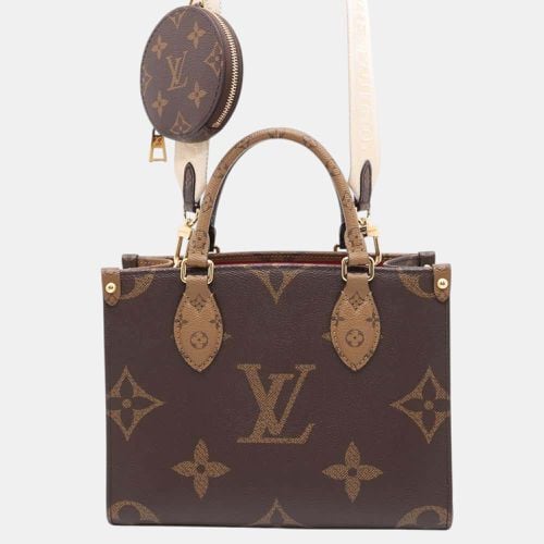 Red		Monogram	Reverse	Canvas	Monogram	Giant PM Onthego Tote Bag - Louis Vuitton - Modalova