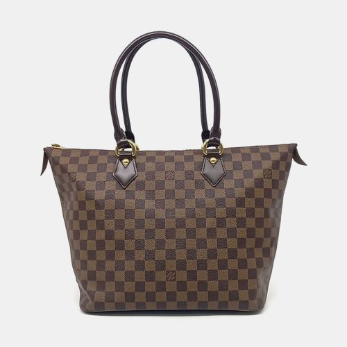 Damier Ebene Canvas MM Saleya Tote Bag - Louis Vuitton - Modalova