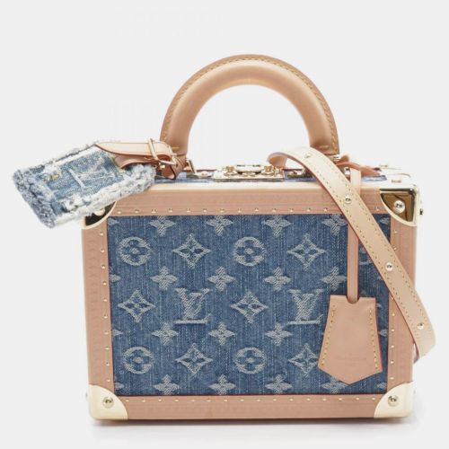 Beige Denim Monogram Petite Valise Handbag - Louis Vuitton - Modalova