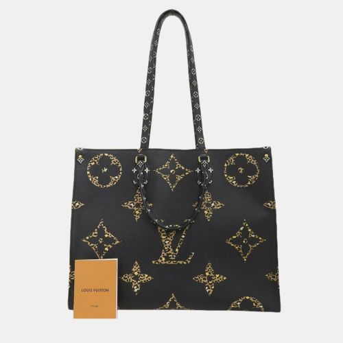 Noir Canvas Giant Monogram Jungle OnTheGo GM Tote Bag - Louis Vuitton - Modalova