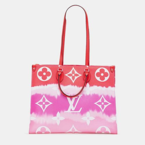 Monogram Giant Lv Escale On The Go GM Tote Bag Red Purple Leather - Louis Vuitton - Modalova
