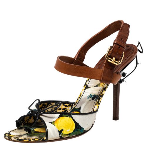 Canvas and Leather Flower Fields Sandals Size 38 - Louis Vuitton - Modalova